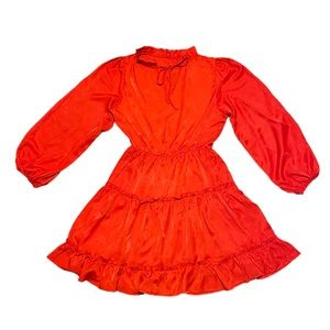 Brand new with tags, tiered, ruffled red dress